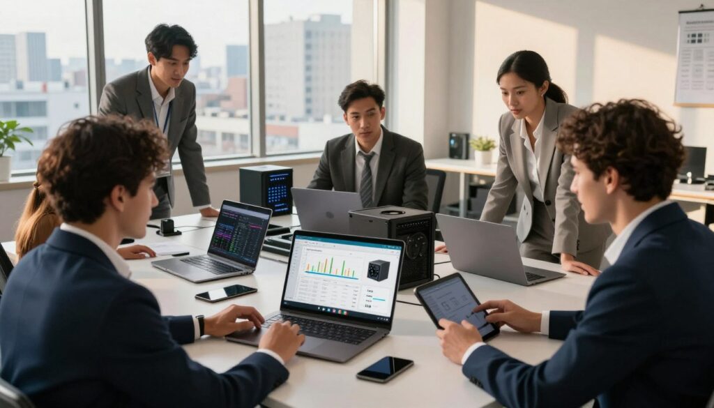 Remote teams managing tech equipment